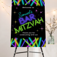 Neon Glow Stick Bar Mitzvah Welcome ID991