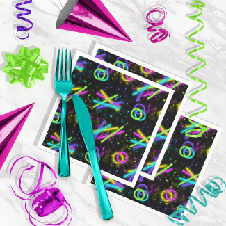 Neon Glow Stick Seamless Pattern ID923