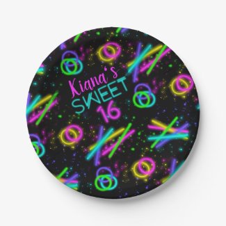 Neon Glow Stick Sweet 16 Name ID760