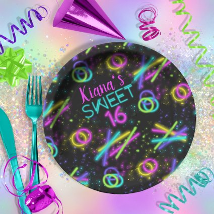 Neon Glow Stick Sweet 16 Name ID760