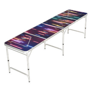 Neon Glow Sticks Beer Pong Table