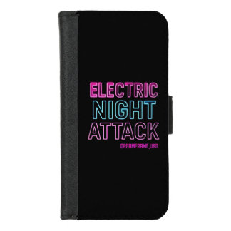 Neon Glow Typography Print | Retro Futuristic Room iPhone 8/7 Wallet Case