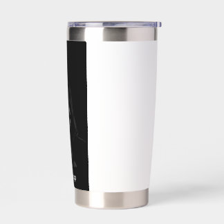 Neon Glowing Face "Shut Up" Black TumbWater Bottle Insulated Tumbler