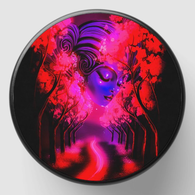 Neon Goddess in Enchanted Forest Mini Candle Favors (Front)