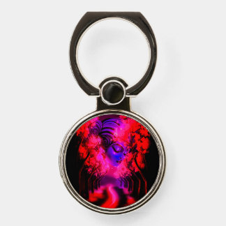Neon Goddess in Enchanted Forest Phone Ring Stand