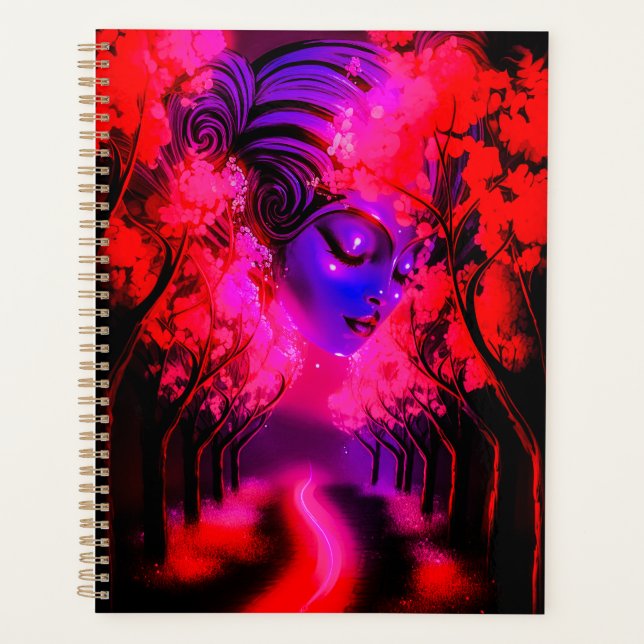 Neon Goddess in Enchanted Forest Planner (Front)