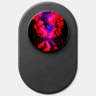 Neon Goddess in Enchanted Forest PopSocket