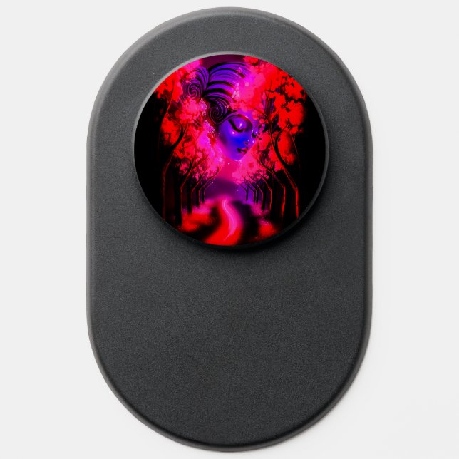 Neon Goddess in Enchanted Forest PopSocket (Popsocket)