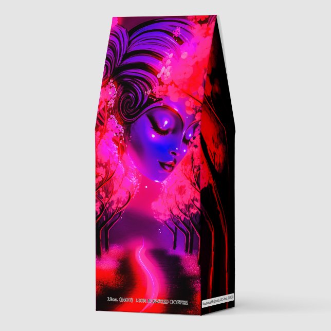 Neon Goddess in Enchanted Forest Roasted Coffee (Front)