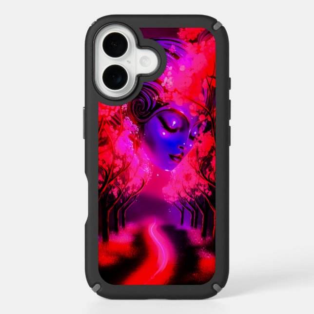 Neon Goddess in Enchanted Forest Speck iPhone Case (Front)