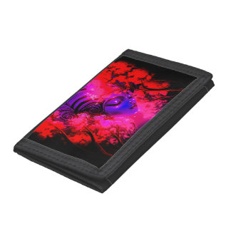 Neon Goddess in Enchanted Forest Tri-fold Wallet