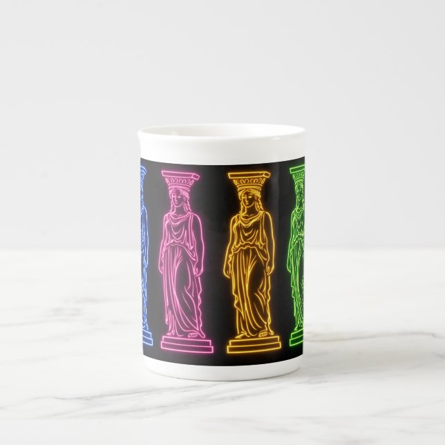 Neon Goddess statue fun Bone China Mug (Front)
