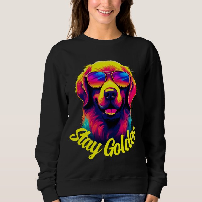 Neon Golden Retriever Sweatshirt (Front)