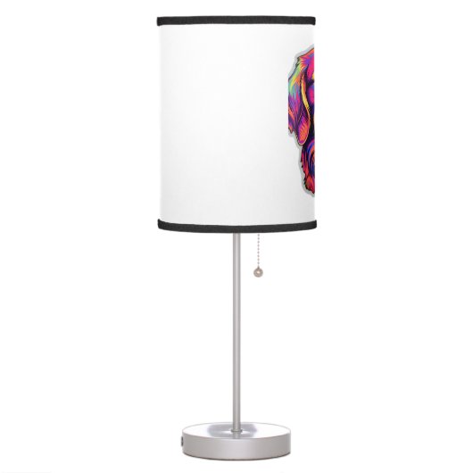 Neon Golden Retriever   Table Lamp (Left)