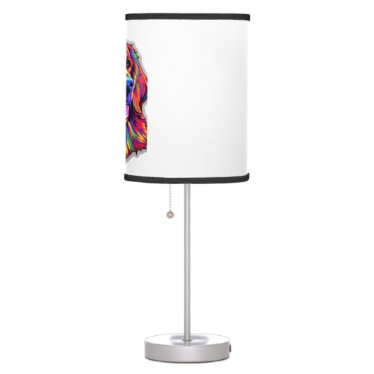 Neon Golden Retriever   Table Lamp (Right)
