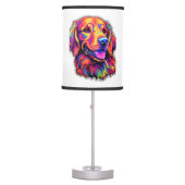 Neon Golden Retriever   Table Lamp (Front)