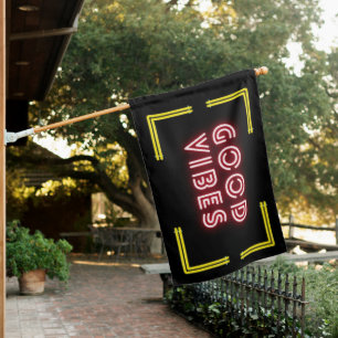 Neon Good Vibes Outdoor Flag