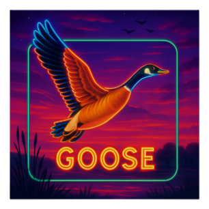 Neon Goose Poster