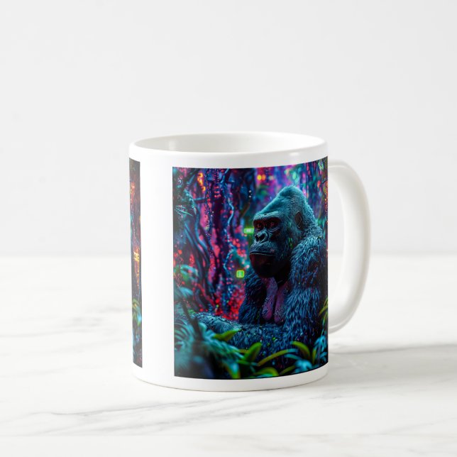 Neon Gorilla Coffee Mug (Front Right)