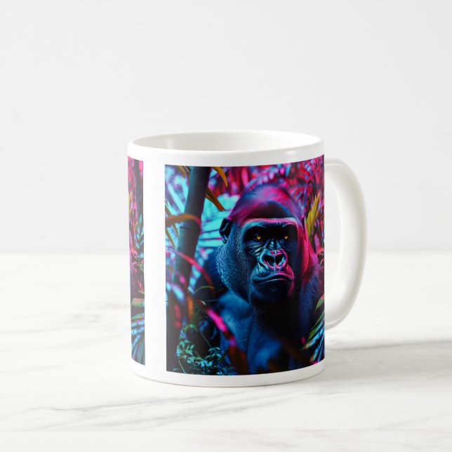 Neon Gorilla Coffee Mug (Front Right)