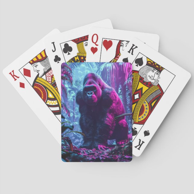 Neon Gorilla Poker Cards (Back)