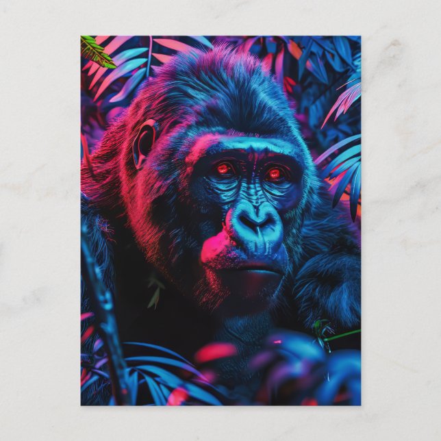 Neon Gorilla Postcard (Front)
