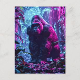 Neon Gorilla Postcard