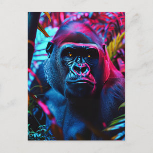 Neon Gorilla Postcard
