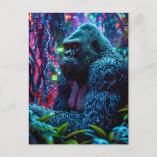 Neon Gorilla Postcard