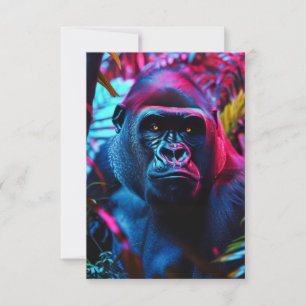 Neon Gorilla Thank You Card