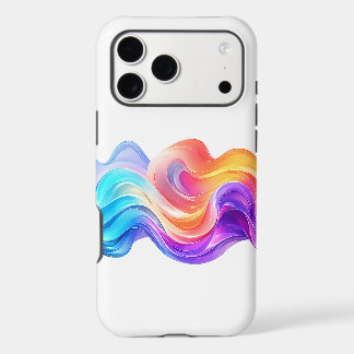 Neon Gradient Abstract Fluid Waves iPhone 17 Pro Max Case
