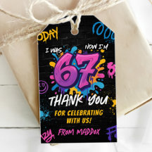Neon Graffiti 6 7 Meme Trend Six Seven Birthday