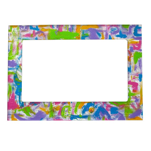 Neon Graffiti - Abstract Art Magnetic Frame (Front)
