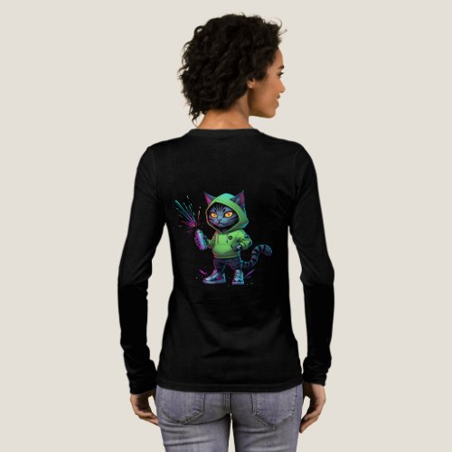 Neon Graffiti Cat – Futuristic Cyberpunk
