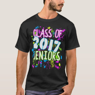 Neon Graffiti Class of 2017 Seniors Graduation T-Shirt