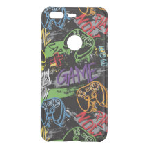 Neon Graffiti Gaming Pattern