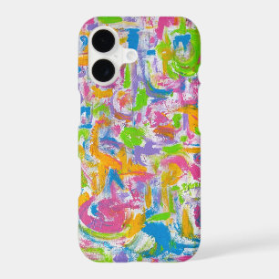 Neon Graffiti-Hand Painted Abstract Art iPhone 17 Case