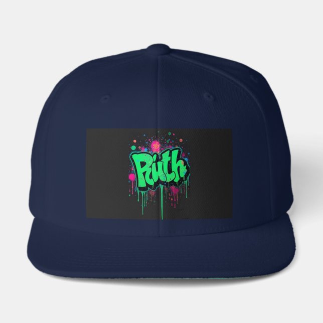 Neon Graffiti Streetwear T-Shirt Visor (Front)