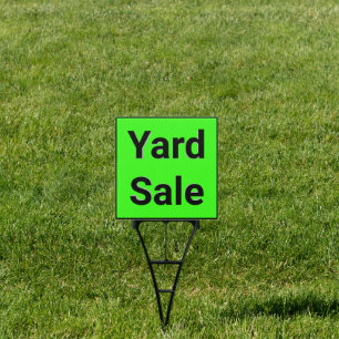 Neon Green (2-Sides) Yard Sale Sign