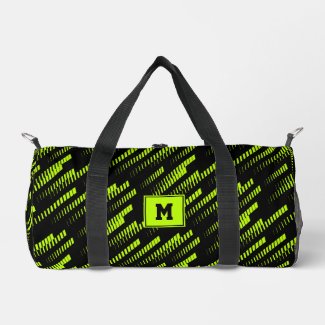 Neon Green Abstract Geometric Custom Gym Sports 