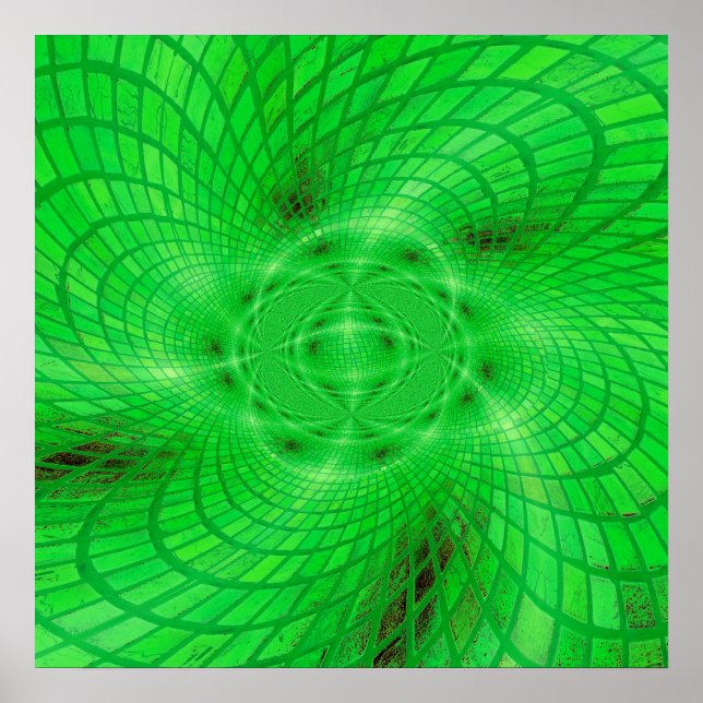 neon green abstraction poster (Front)