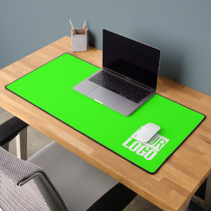 Neon  green  -add logo  desk mat