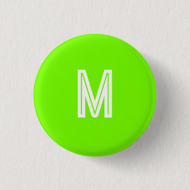 neon green - add monogram   button (Front)