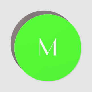 neon green - add monogram car magnet