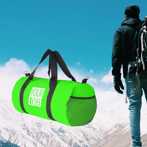 neon  green _ add your  logo  duffle bag