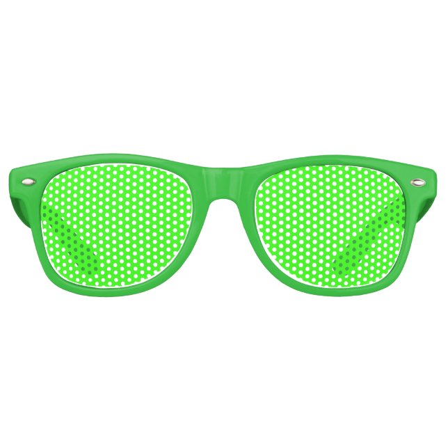 Neon Green Adult Retro Party Shades (Front)