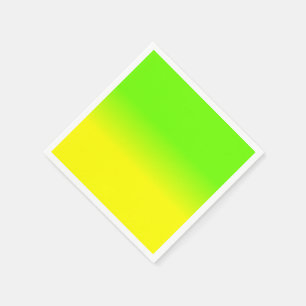 Neon Green and Neon Yellow Ombré Shade Color Fade Napkins