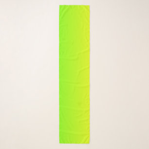 Neon Green and Neon Yellow Ombré Shade Color Fade Scarf