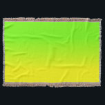 Neon Green and Neon Yellow Ombré  Shade Color Fade Throw Blanket<br><div class="desc">Bright sunshine neon yellow fades into an ombre blur with neon green for a flash of brightness and light</div>