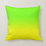 Neon Green and Neon Yellow Ombré  Shade Color Fade Throw Pillow<br><div class="desc">Bright sunshine neon yellow fades into an ombre blur with neon green for a flash of brightness and light</div>